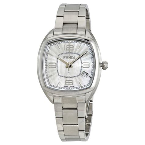 Fendi Mother Of Pearl Dial Stainless Ladies Watch F221034500